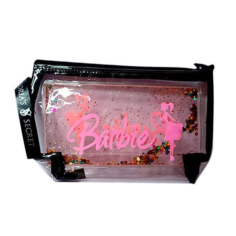 کیف لوازم آرایش طلقی آکواریومی طرح باربی