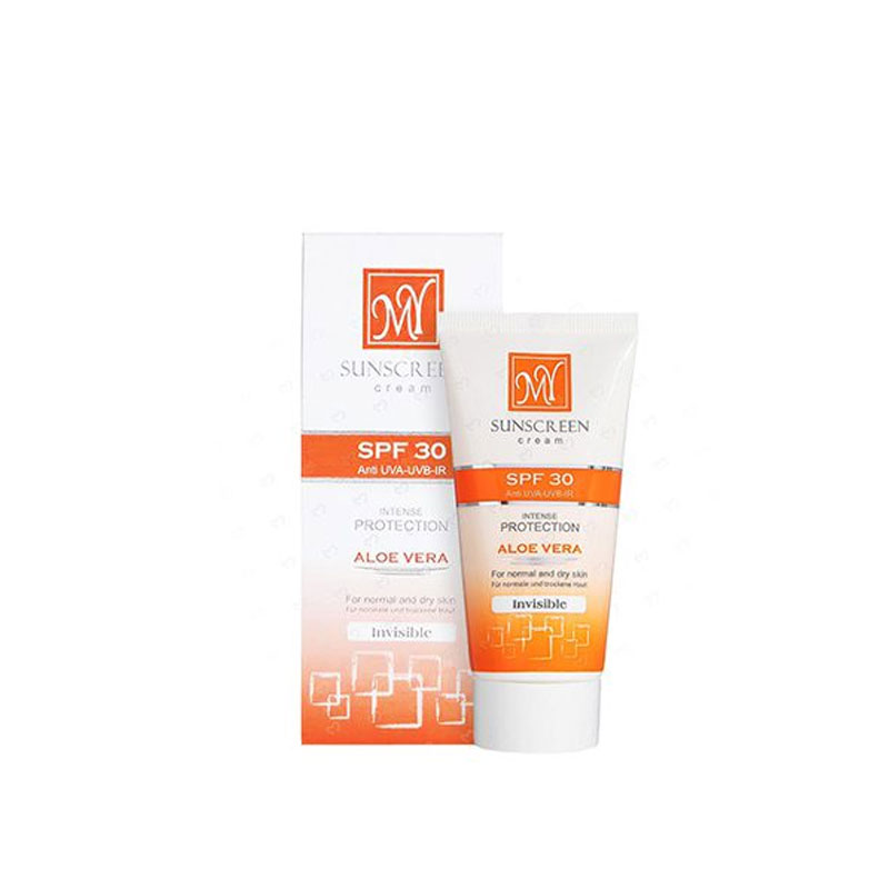 کرم ضدآفتاب فاقد رنگ مای SPF30 مناسب پوست‌های نرمال و خشک حجم 50 میل