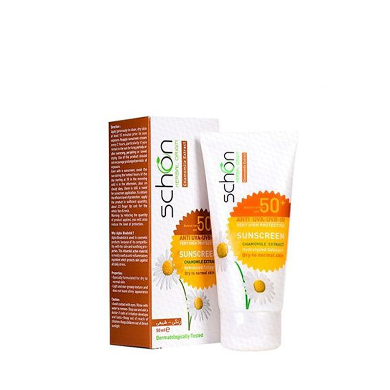 کرم ضد آفتاب رنگی - طبیعی شون SPF 50 مناسب پوست های نرمال تا خشک حجم 50 میلی لیتر