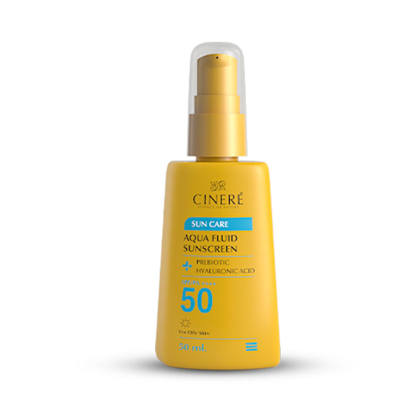 کرم ضد آفتاب فلوئیدی SPF 50 سینره مناسب پوست های چرب