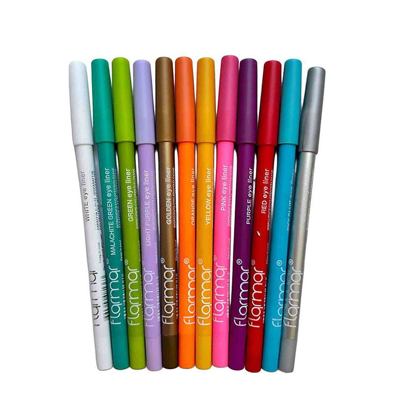 پک مداد چشم رنگی 12 عددی (شمعی)