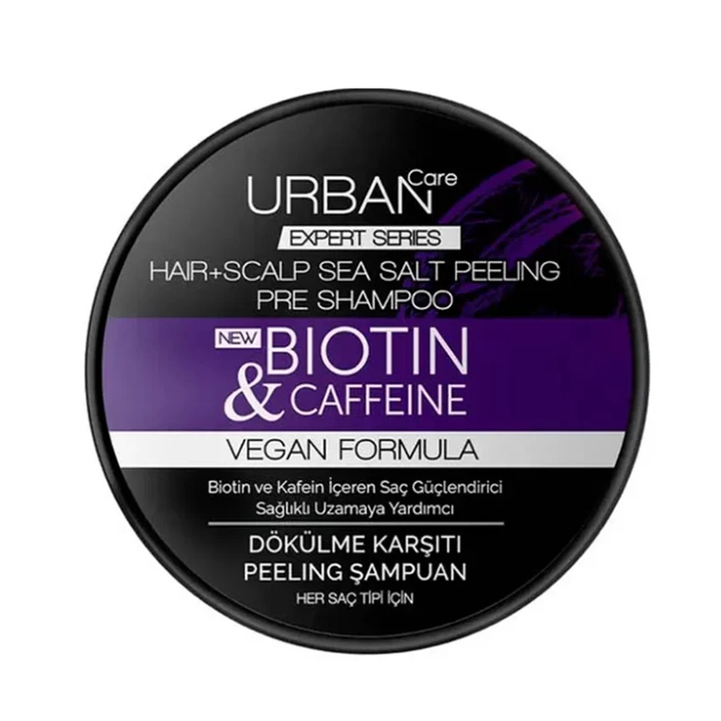 اسکراب لایه بردار پوست کف سر حاوی بیوتین و کافئین و نمک دریا