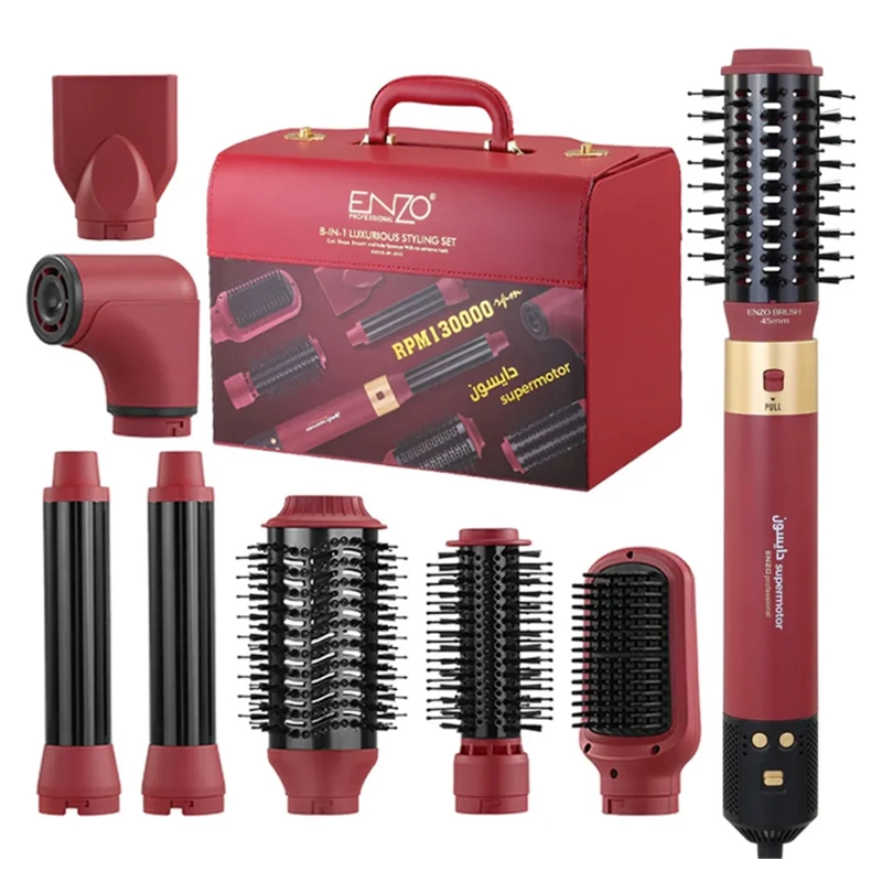 سشوار انزو مدل EN6223 چند کاره رنگ قرمز